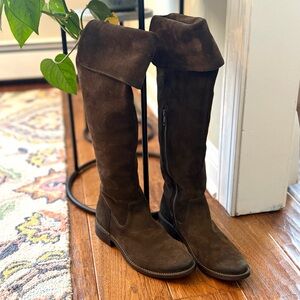 Frye Brown Suede Knee-High Boots 7.5
